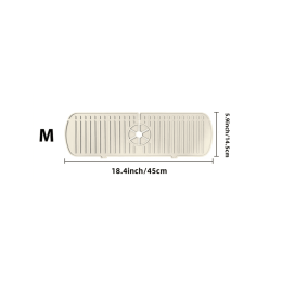 1pc Silicone Sink Faucet Mat Splash Guard; Kitchen Sink Draining Pad Behind Faucet Dish Drying Mat For Countertop; Bathroom; Farmhouse (Color: beige, size: M)