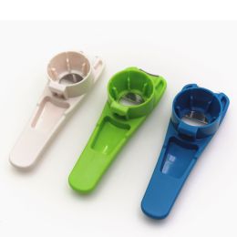 Stainless Steel 3 in 1 Manual Bottle Opener Can Lifter Bottle Caps Grip (Color: Blue)