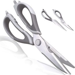 Multifunctional household stainless steel scissors (Color: Gray)